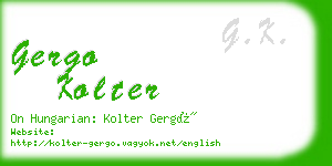 gergo kolter business card